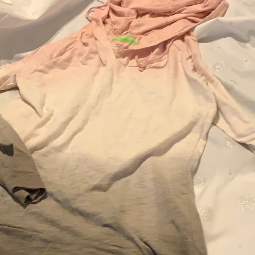 Earth Yoga top with hood, never worn, Size large. 2 colors available